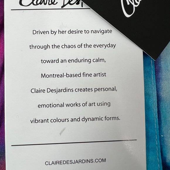 Claire Desjardins Artwork Jacket Sz M Multicolored Lightweight Lined 100% Cotton - Picture 9 of 11